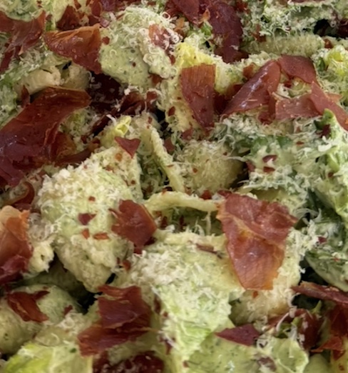 pesto caesar pasta salad featured image