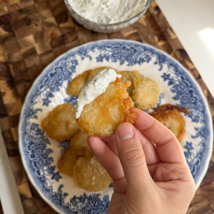 Sourdough Discard Fried Pickles