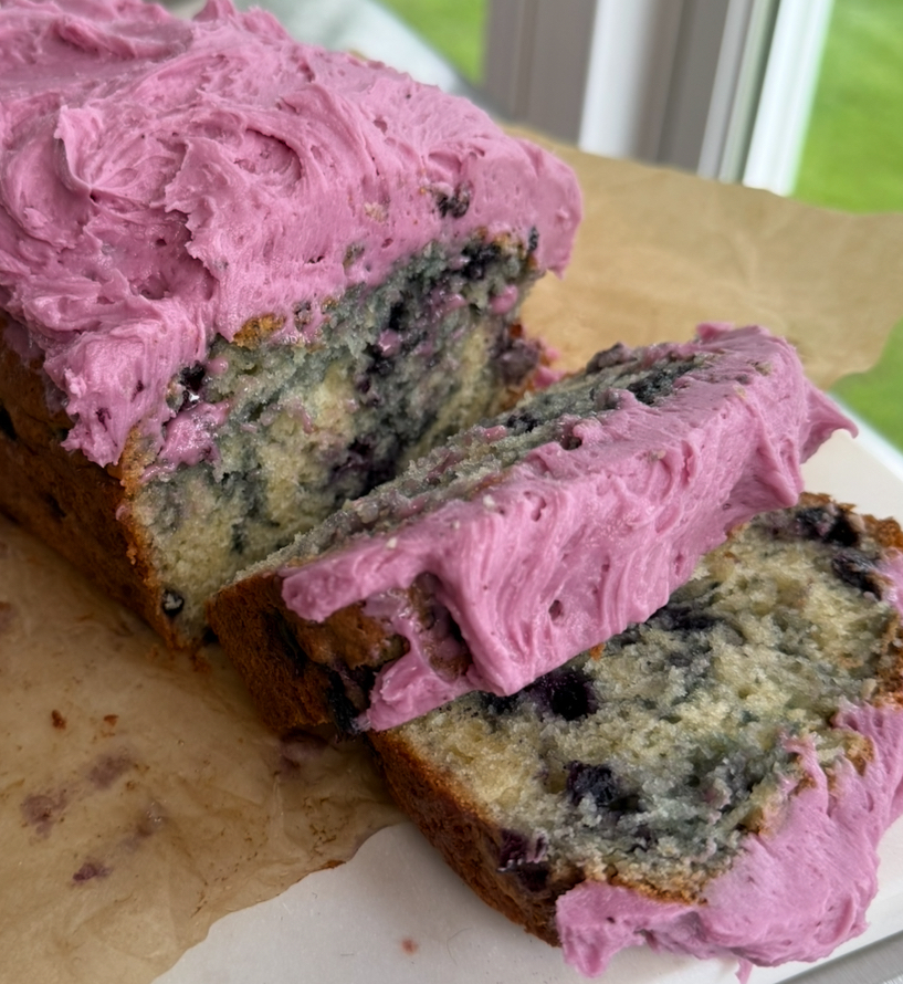 wild blueberry loaf cake featured image