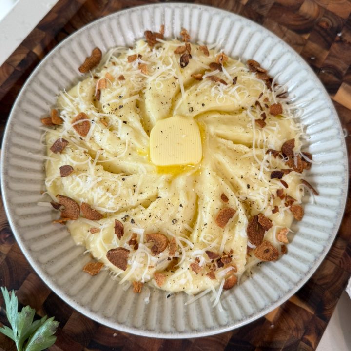 Roasted Garlic Parmesan Mashed Potatoes